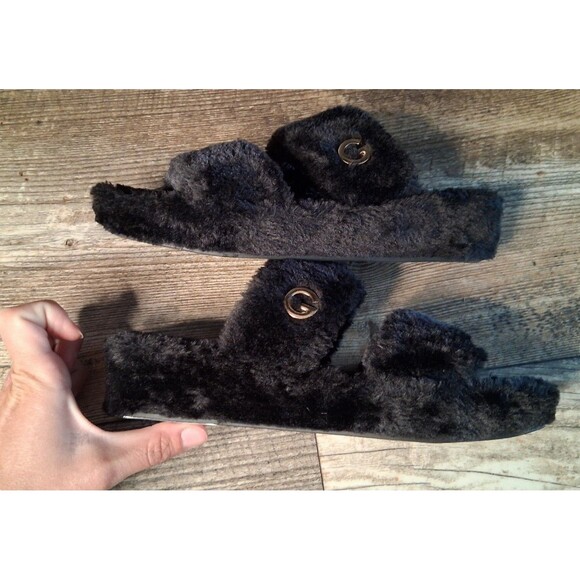 NEW! Women's GBG Los Angeles Lennly Casual Faux Fur Slipper Sandal Slides, 7.5M - Picture 7 of 12